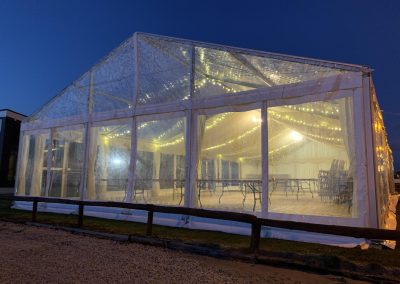 Clear Transparent Marquee with Lighting Hire