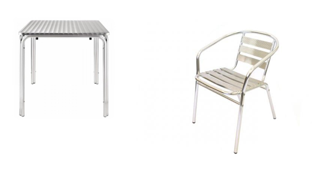 bistro furniture aluminium tables and chairs